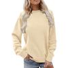 2025 Damen einfarbiges Rundhals-Langarm-Sweatshirt - Lässig und bequem für Herbst und Winter