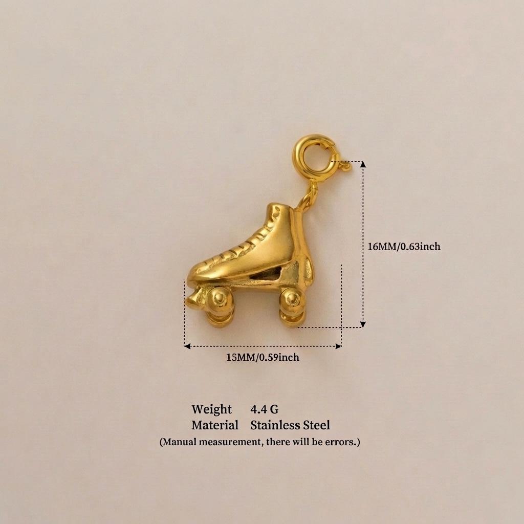 Pendentif Transfrontalier en Acier Inoxydable Or 18K: Série Personnalisée DIY pour Femmes
