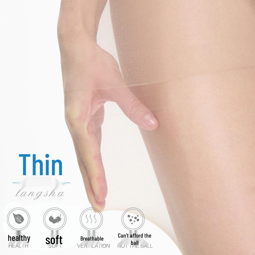 Langsha Plus Size Anti-Ladder Sexy Stockings - Black & Flesh, Thin Transparent Pineapple Design, Summer Anti-Hook Socks for Women.