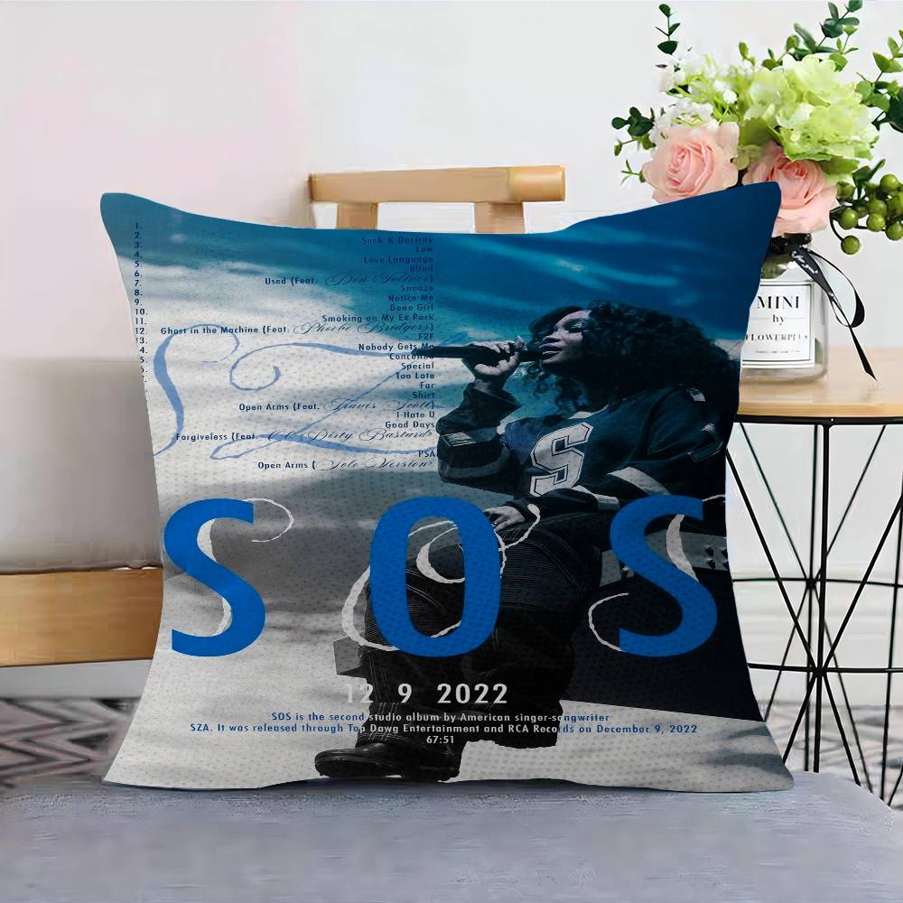 Amerikansk Sångerska Stjärna SZA Kudde Gåvor Hemmakontor Möbler Sovrum Soffa Bil Kuddfodral fodral 45x45cm