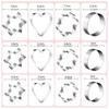 12pcs Metal Cookies Cutters Set Creative Star Cookie Cutter Round/Heart/Flower Shaped BiscuitCutter Fruit Egg Mould