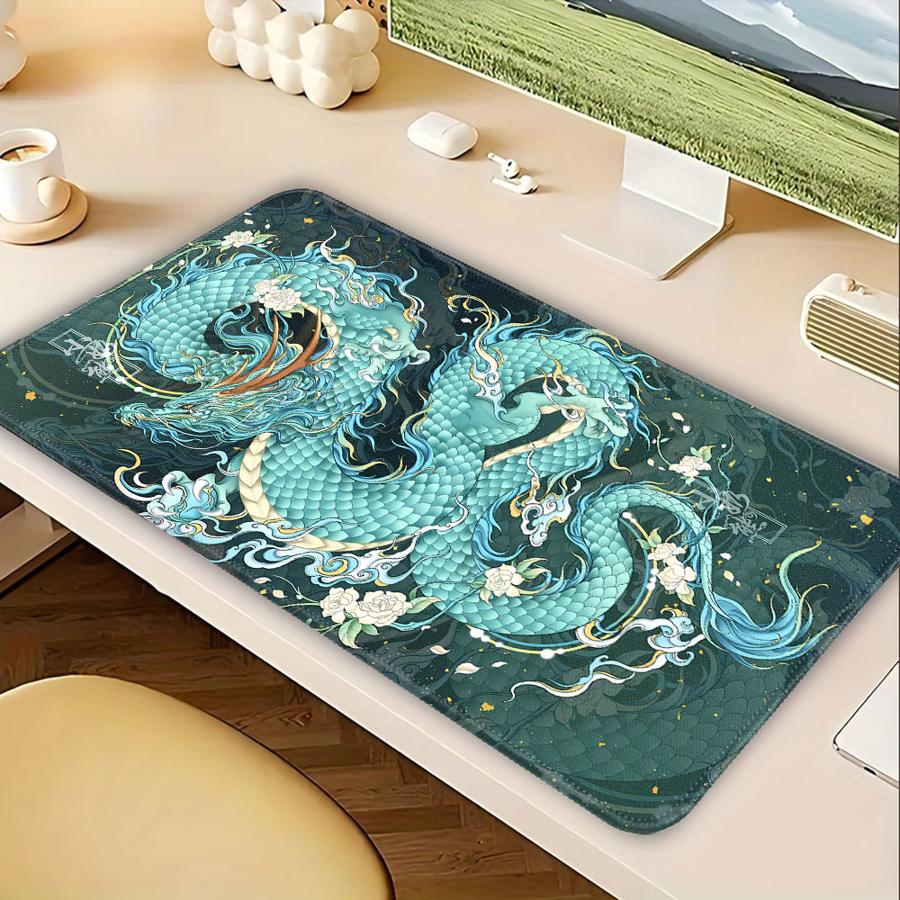 Overlock Mouse Pad Desk Accessories Computer Laptop Pad Game Console Pad Office Pad Keyboard Mouse Pad Cool Dragon