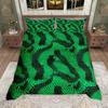 Homewish Snake Print Duvet Cover Set Colorful Wildlife Printed Quilt Cover Set Wild Animal Theme Bedding Set