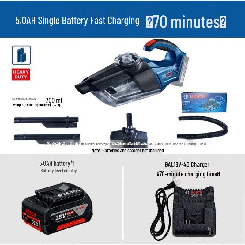 Bosch GAS18V-1 Cordless Handheld Vacuum Cleaner CN plug (adapter included)