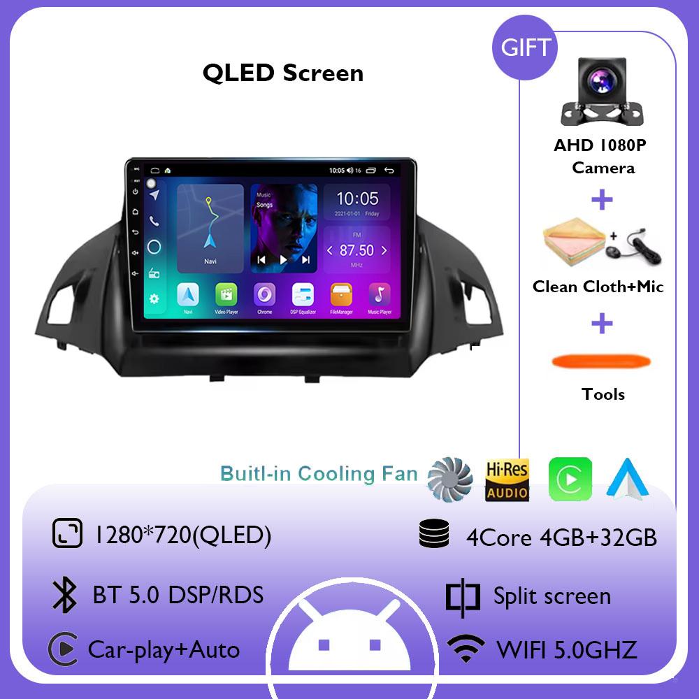 Android 14 For FORD C-MAX KUGA 2 ESCAPE 3 2012 - 2019 Car Radio Multimedia Video Player Navigation GPS 4G+WIFI Stereo Head Unit