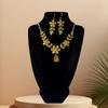 Necklace Jewelry Women'S Light Luxury Zircon Necklace Earrings Two-Piece Set Dress Wedding Bridal Set Chain