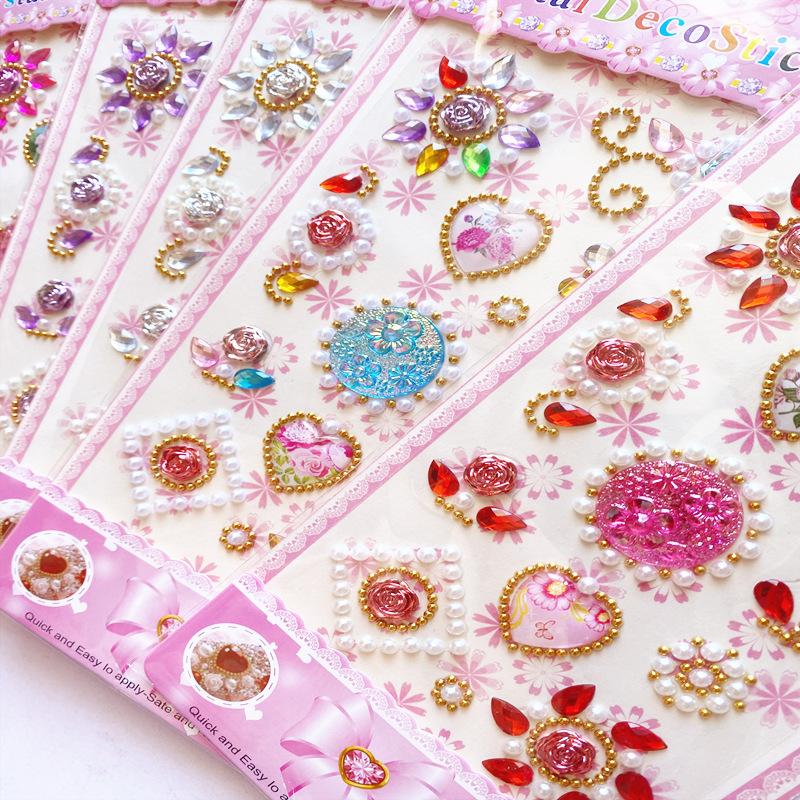 1 PCS Stickers, Acrylic Bracelet Series Children's Cartoon DIY Mobile Phone Diamond Stickers Three-dimensional Stickers Creative Stickers