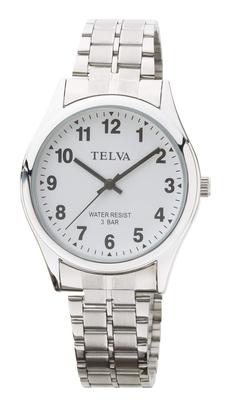 [Clepher] Analog Waterproof Metal Band Watch TE-AM148-WTS Men's Silver
