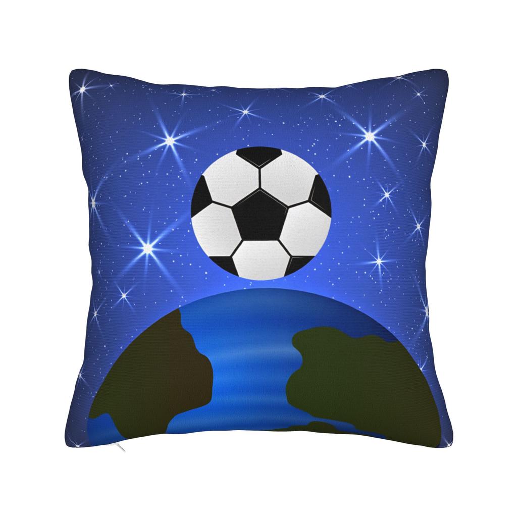 Neon Fire Soccer Ball Pillow Case Graphic Pillow Cover For Sofa Bedroom Home Decor Novelty Pillowcases