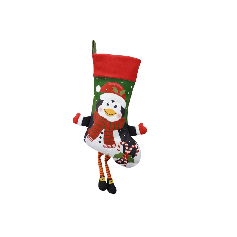 Snowman Christmas Gift Bags Santa Claus Xmas Candy Bag Gift Christmas Socks Pendant  Children