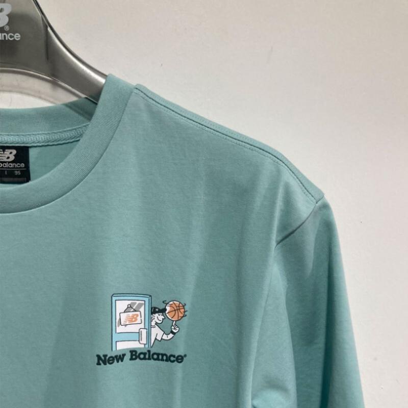 New Balance Nb Boy Basketball Shop Short Sleeve Tee Nbnef21563 Mint