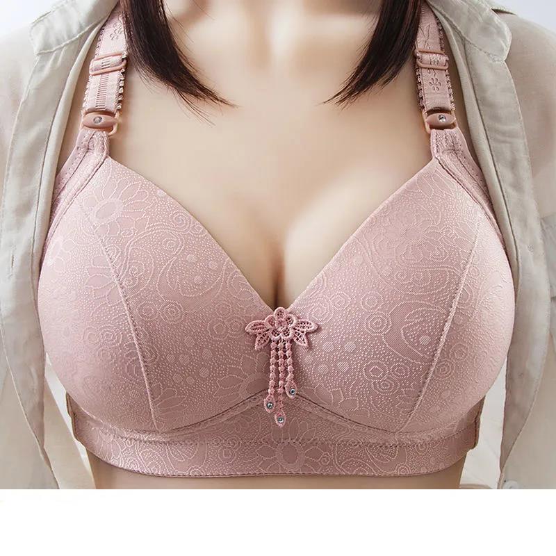 Comodo Morbido Taglia Grande Sottile Senza Ferretto Senza Raccolta Magnetica Anti-cedimento Reggiseno da Donna