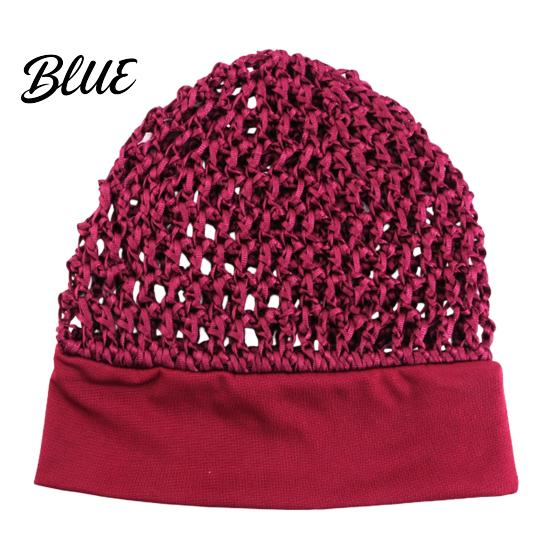 Crochet Hair Net Mesh Bonnet for Women, Breathable Polyester Sleeping Cap with Wide Anti Frizz Elastic Band, Lightweight Cove Wig Styling And