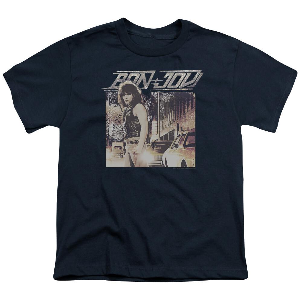 26 Bon Jovi Runaway Jon Kids Youth T Shirt Licensed Music Merch Rock Tee Navy Unisex T-Shirt XXL