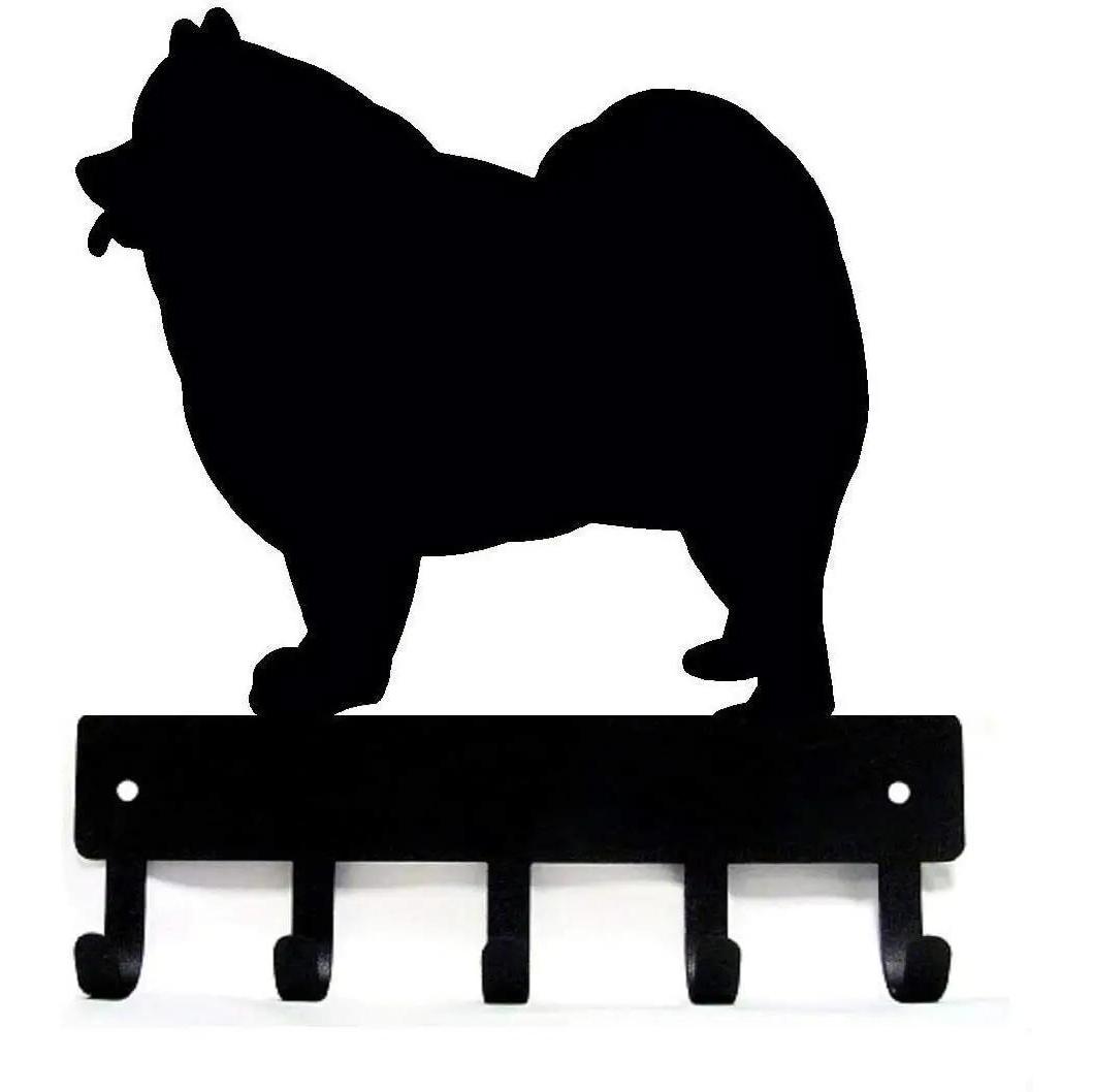 

1 шт. Вешалка для ключей с изображением самоедской собаки - 6 дюймов в ширину/9 дюймов в ширину, металлическая настенная стойка для хранения предметов искусства, крючок для стены, железное искусство, вешалка для одежды M бронзовый