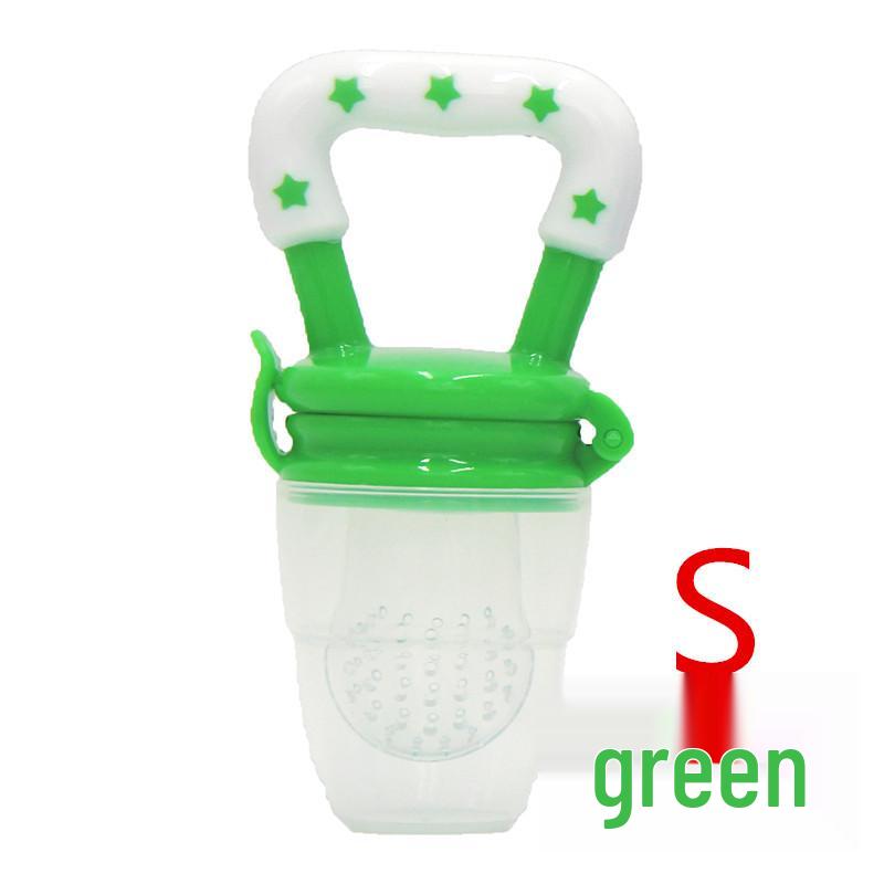 Silikon Baby Obst- & Gemüse-Beißring Schnuller mit fröhlicher Biss-Tasche