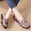Einfache Damen Leder Loafer Fahr-Mokassins Bequeme Flache Schuhe Schwarz Lässige Slip-Ons Große Größen Schwarz Business Büroschuhe