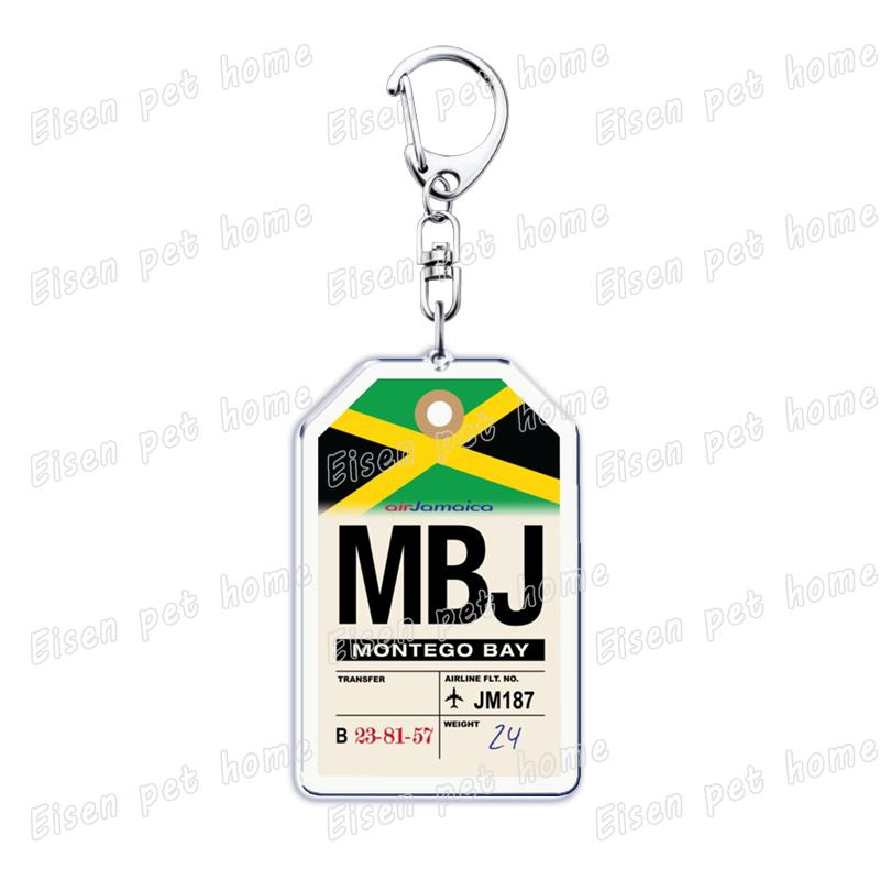 Plane Ticket Koffer Keyrings for Accessories Bag Key Chain Ring Jewelry Fans Gifts Travel Country Label Keychain Llaveros