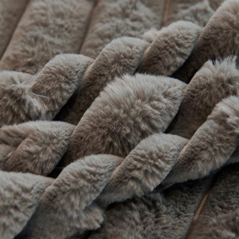 Winter Rabbit Fur Sofa Couch Cover Ultra Soft Slipcover Towel Blanket Thick Universal Furniture Protector Home Decor