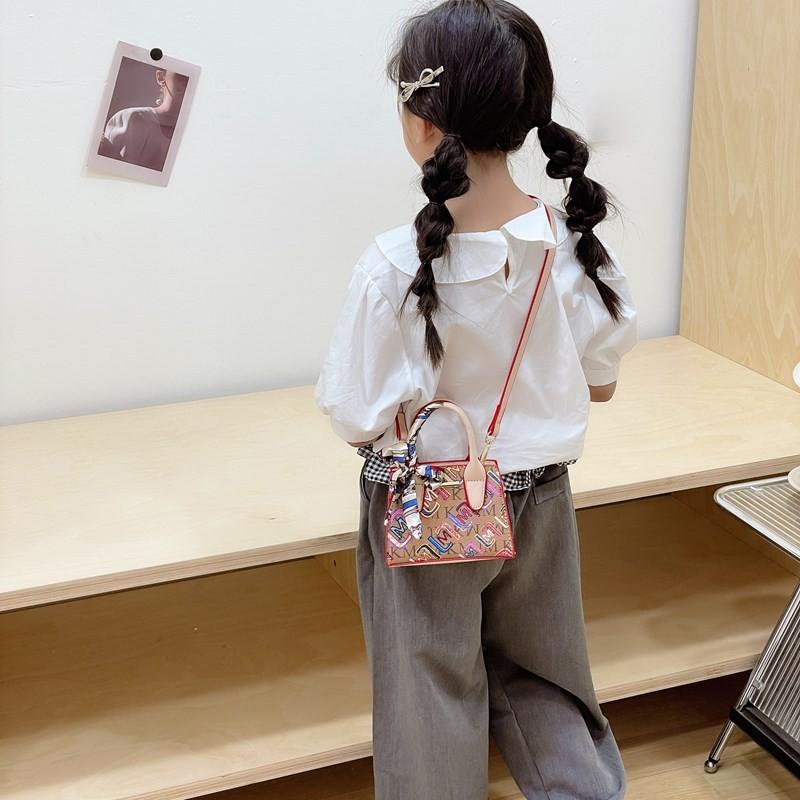 Printed Letter M Shoulder Bag Children Outdoor Leisure Fashion Crossbody Bags