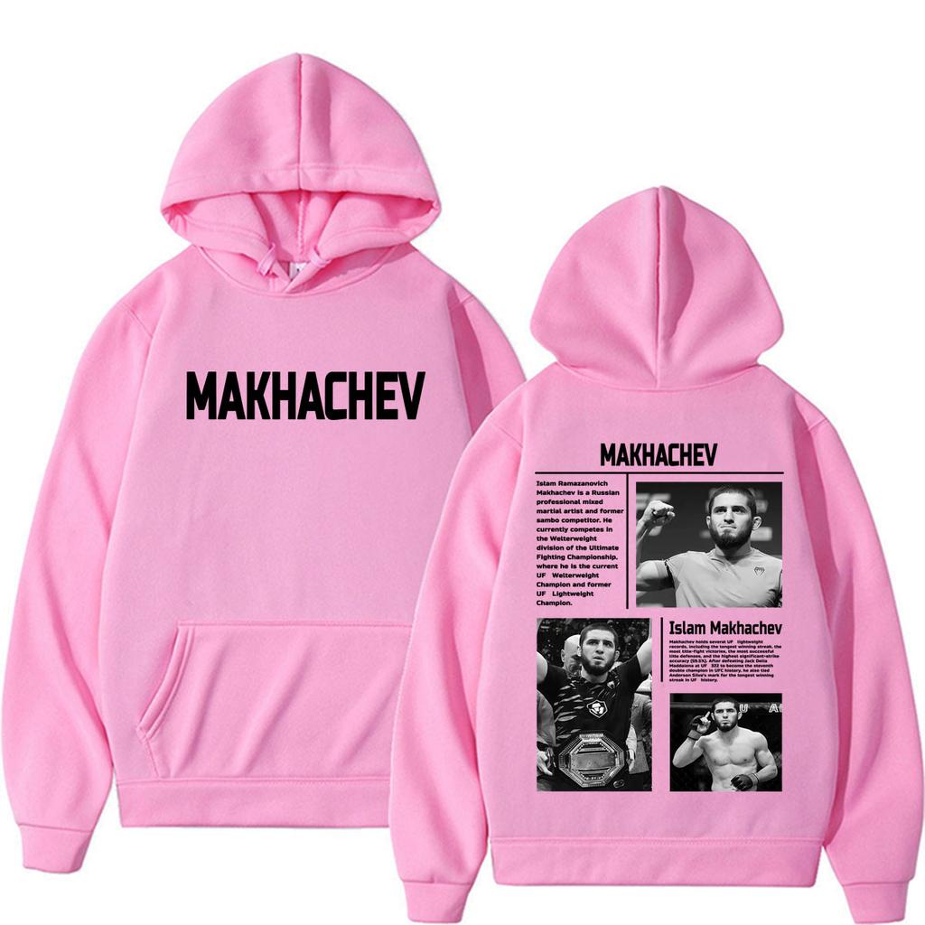 Ma King Islam Makhachev Fan Gaver Hættetrøjer Mænd Kvinder Volds Æstetik Bodywarmer Sweatshirts Afslappet Fleece Oversized Hættetrøje