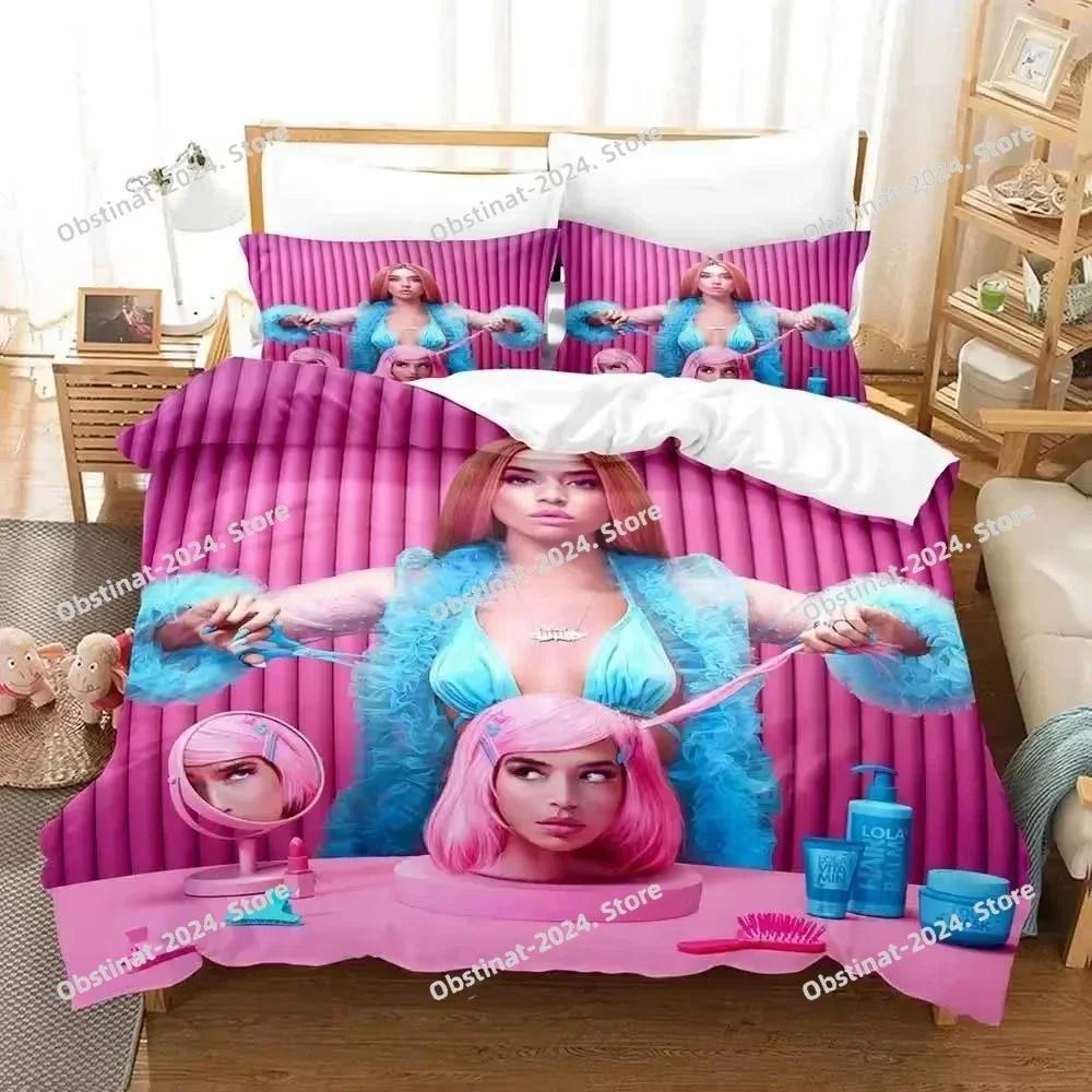 Popular Kawaii Sexy Girl Bedding Set Printed single Comforter Quilt Duvet Cover Pillow Case 3 Pieces Sets Kids Adult Size