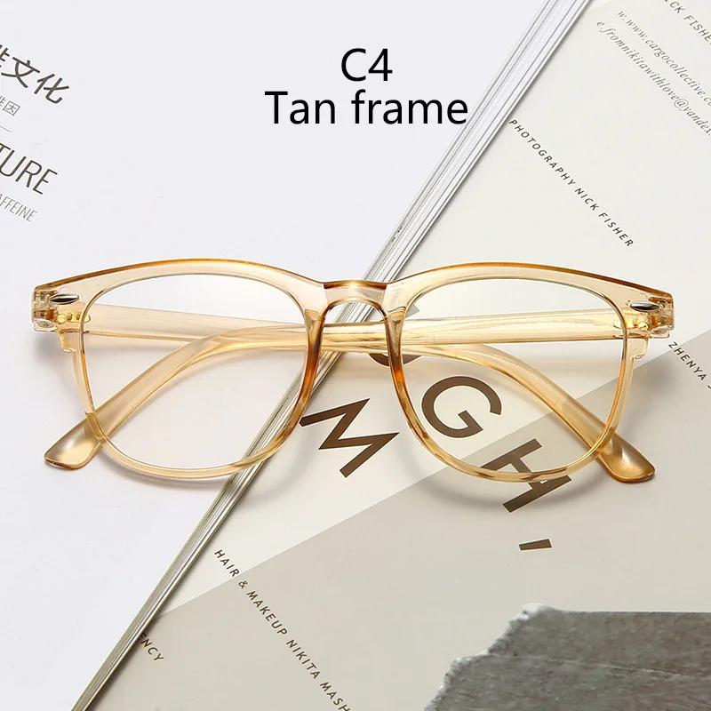 2024 Korean Retro Transparent Computer Glasses Women Anti Blue Light Square Eyewear Blocking Optical Spectacle Eyeglass Glasses