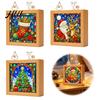 Gemütliche Heimdeko Lampe DIY Acryl Puzzle LED Nachtlicht, Handmontierter Weihnachtsbaum Puzzle Lampe, Entspannend für Erwachsene Kreatives Dekoratives Schreibtischlicht