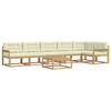 Outdoor Sofa Set 7 Pcs White and Cream 79 X 79 X 37 Cm