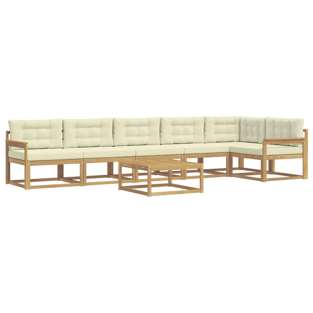 Outdoor Sofa Set 7 Pcs White and Cream 79 X 79 X 37 Cm