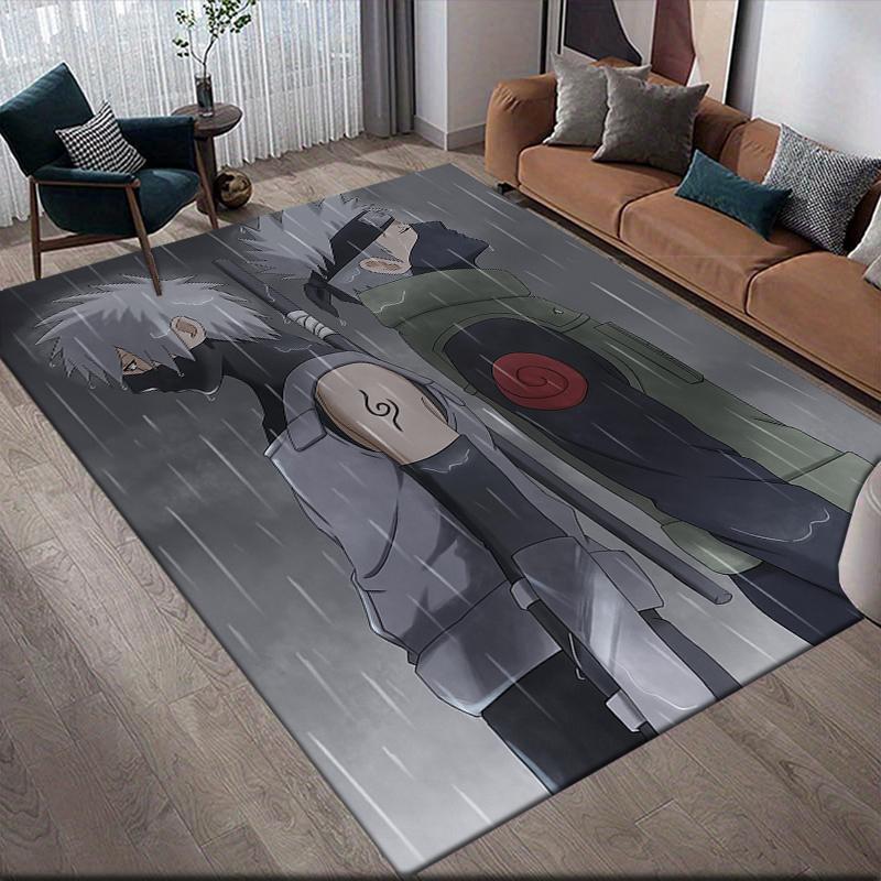 Hatake Kakashi Anime Illustration Square Area Rug, Non-Slip Floor Mat for Home Office, Perfect Gift for Kakashi Fans.chl 60x90cm