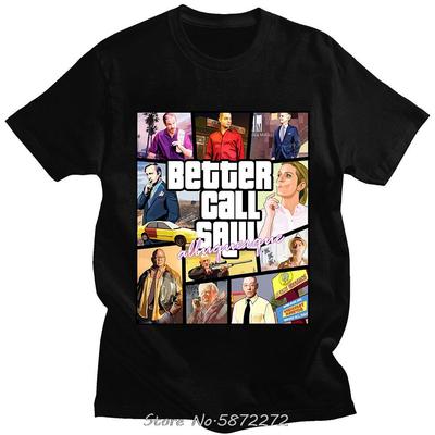 Breaking Bad T Shirt Better Call Saul Graphic Print T-shirts Men Pure Cotton Short Sleeves TV Show Fan Tee Shirt Tops Streetw...