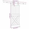 VidaXL Sliding Door and Hardware Kit 85x210 Cm Solid Pine 3332792