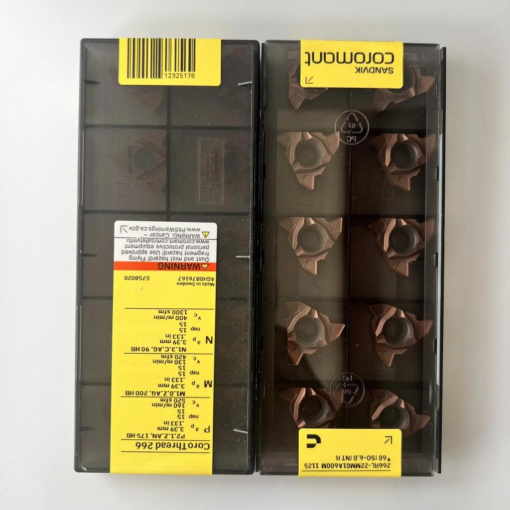 Original Sandvik / 266RL-22MM01A600M 1125 CNC Lathe Carbide Blade Tool 10 Pcs