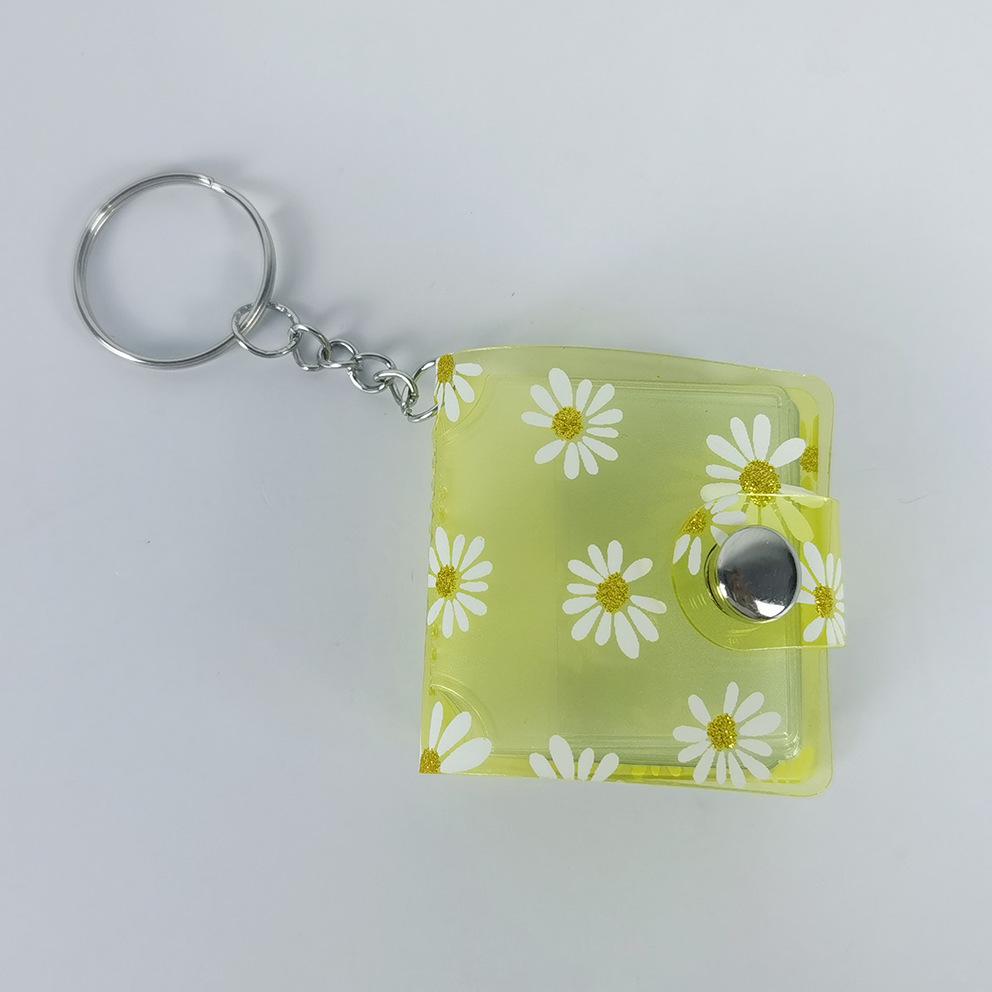 Mini 1-2 Inch Photo Album with Keychain and Stickers for Children's Memories