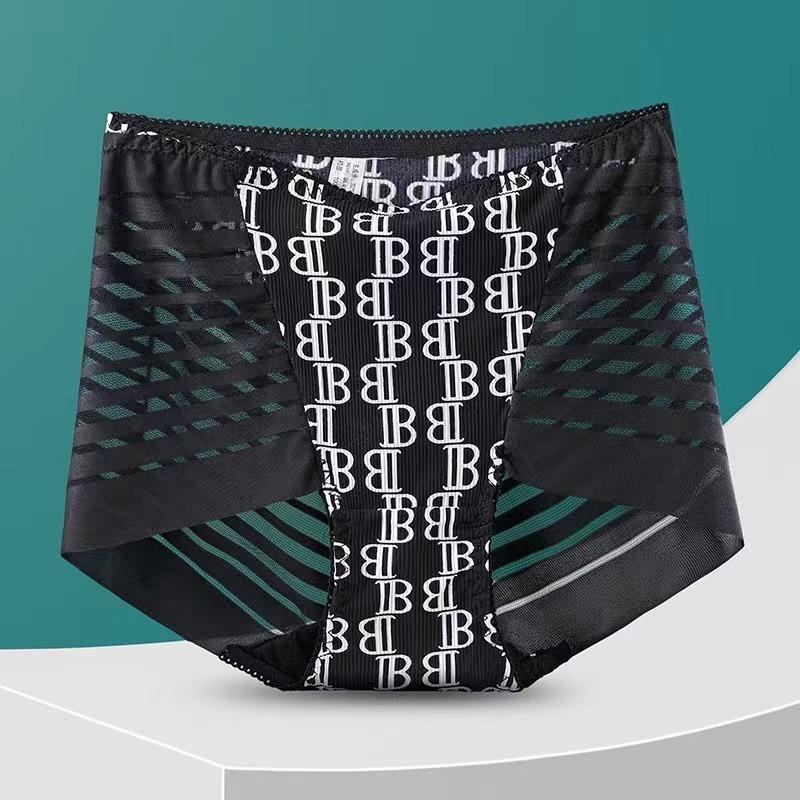 Sexy Lace Panties Women's Underpants Large Size Leopard Pattern High Waist Briefs Breathable Lift Buttocks Female Underwear