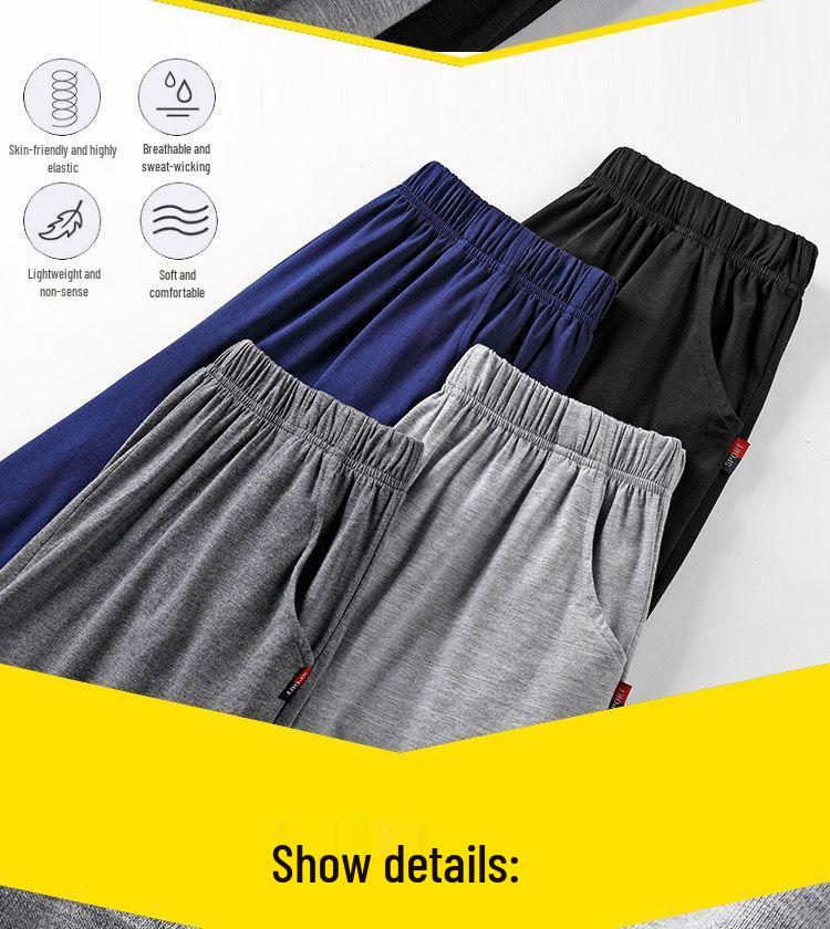 Herren Baumwolle Sommer Pyjamashorts - Locker, Lässige Passform, Große Größen