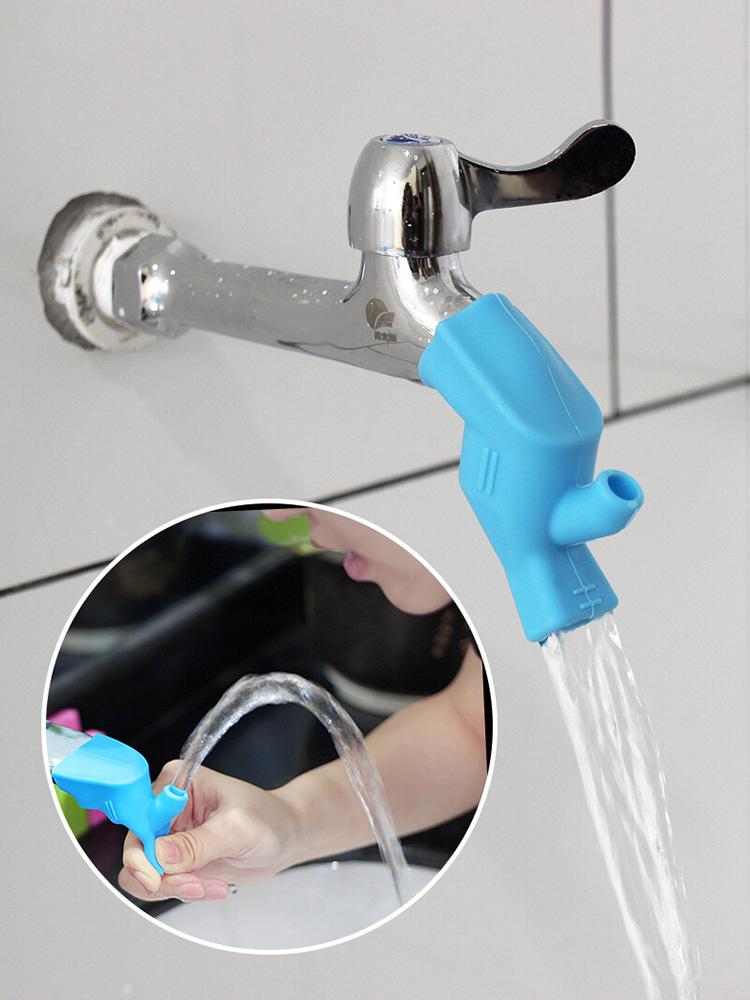 Child's Portable Splash-Proof Faucet Extender for Handwashing & Gargling