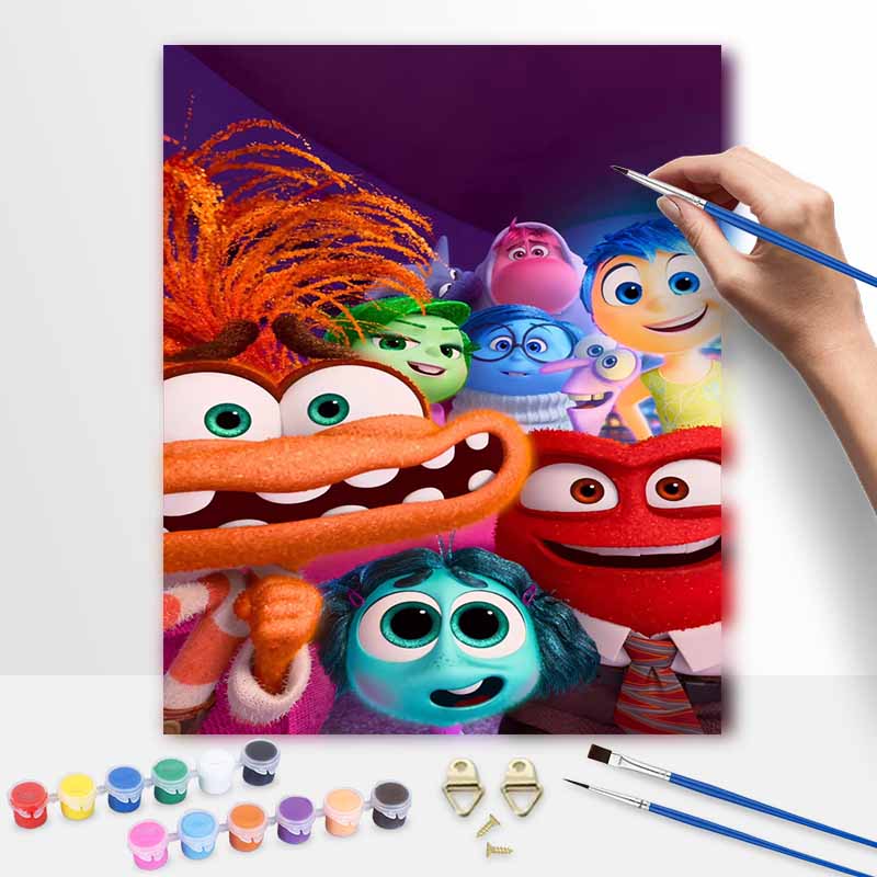 Disney Oil Painting Kit Painting Inside Out Characters Home Bedroom Wall Decor Gift For Fans