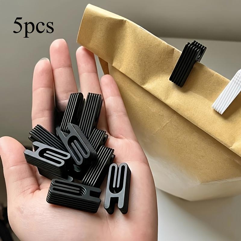 5/10Pcs Black Food Bag Sealing Clips Lightweight Durable Snack Package Seal Clamp Kitchen Storage Gadgets Household Food Fresh K