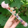 Scettro di Cristallo a Forma di Coltello, Bacchetta Magica che Unisce Cristallo a Forma di Coltello e Sfera di Cristallo, Regalo di Halloween