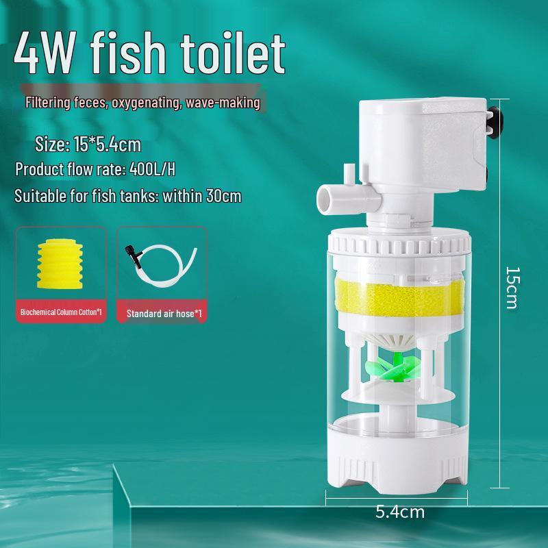 Kompakt 3-i-1 Akvariebehållarfilter & Cirkulationspump för Effektiv Vattenrening