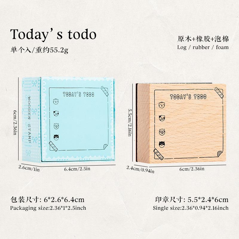 Light Retro Wooden Calendar Stamp, Superman Cat Monthly  Weekly Calendar, DIY Decorative Material Printing Stamp  Assorted Stamp