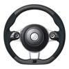 REAL Steering Wheel Toyota 86 Subaru BRZ GRMN GR GR Black Leather Black Ultrasuede with Black Euro [for (late ZN6) / (late ZC6) / / / Sport] & (Silver