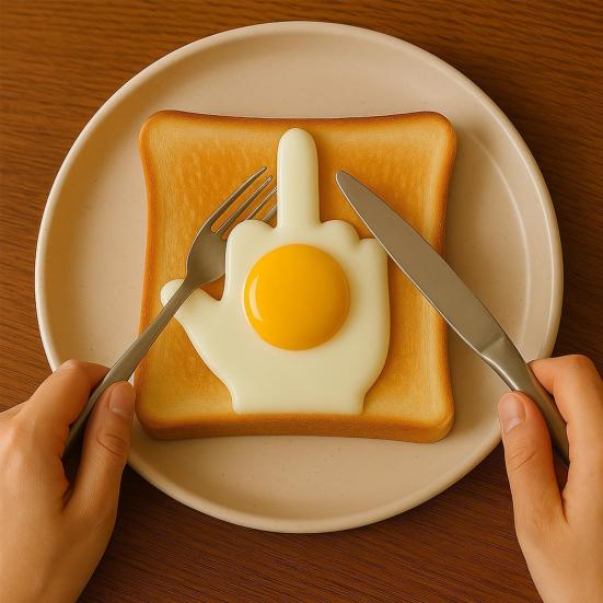 1/2 stk Stekt eggform Langfingerform Spøk Eggform Rustfritt stål Slipplett Eggformer Kontorspøk Egglager