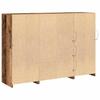 LED Sideboard Reclaimed Wood Look 142.5 x 37 x 100 cm Engineered Wood