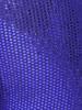 Allegra K Women's Polka Dot and Sequined Belle Stretch Shiny Flare Pants in Blue Purple, Size XL