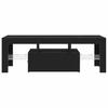 TV Stand Black Oak Effect 120 x 35 x 40 cm Engineered Wood