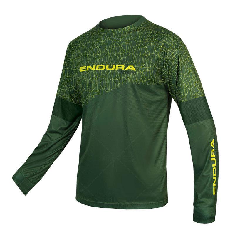 Endura downhill suit, men's quick-drying shirt, round neck, off-road riding suit, off-road motorcycle shirt, long-sleeved racing suit.