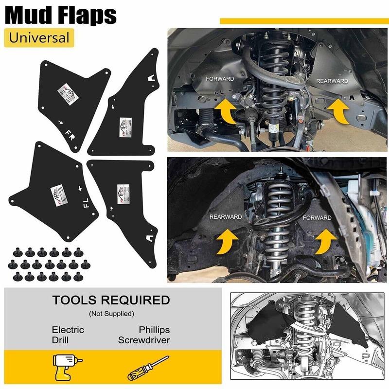 4pcs Inner Fenders Liner Guard for Toyota Landcruiser Prado 120 150 2003-2020